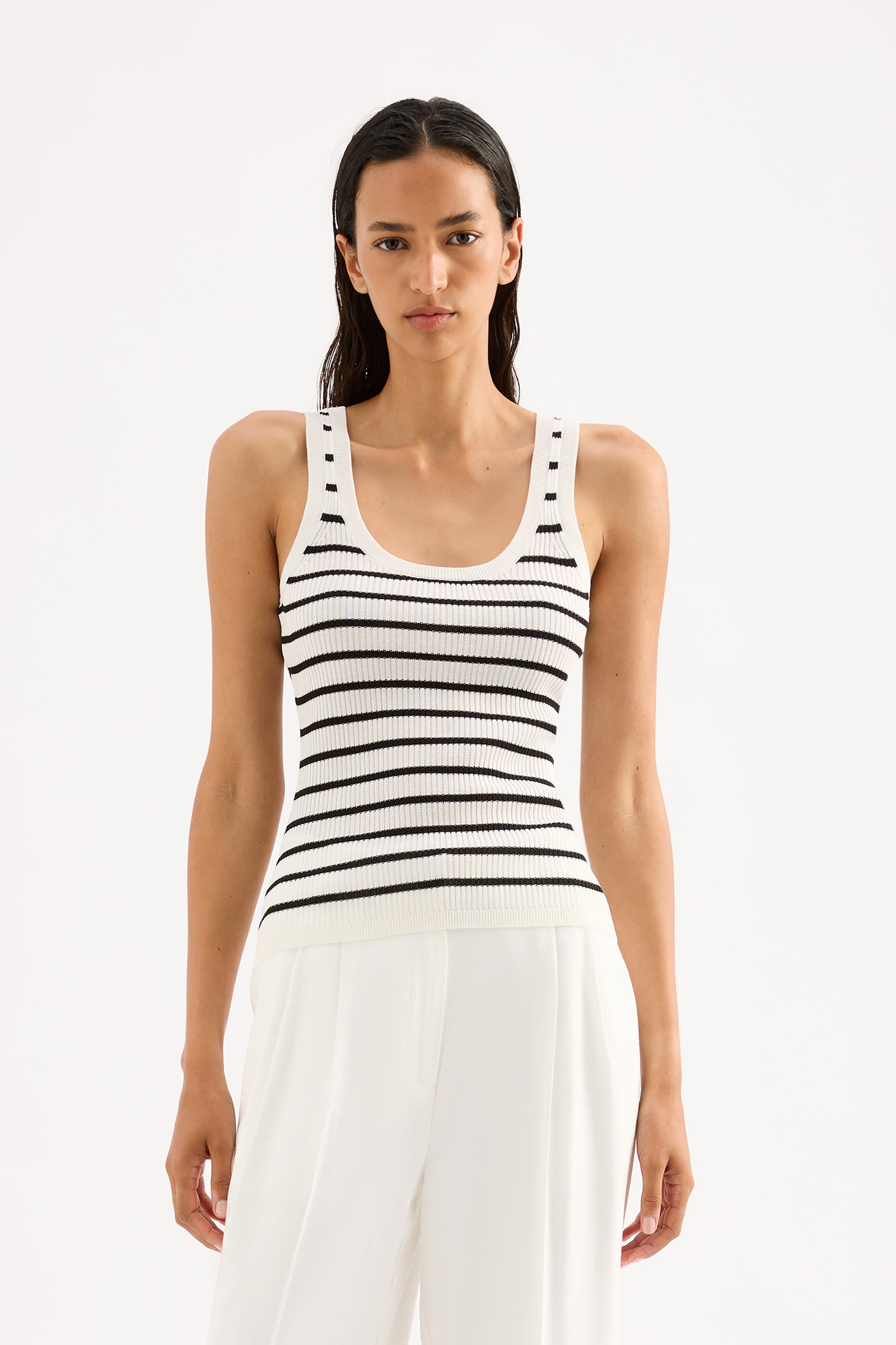 Rowan Knit Tank Black Stripe 