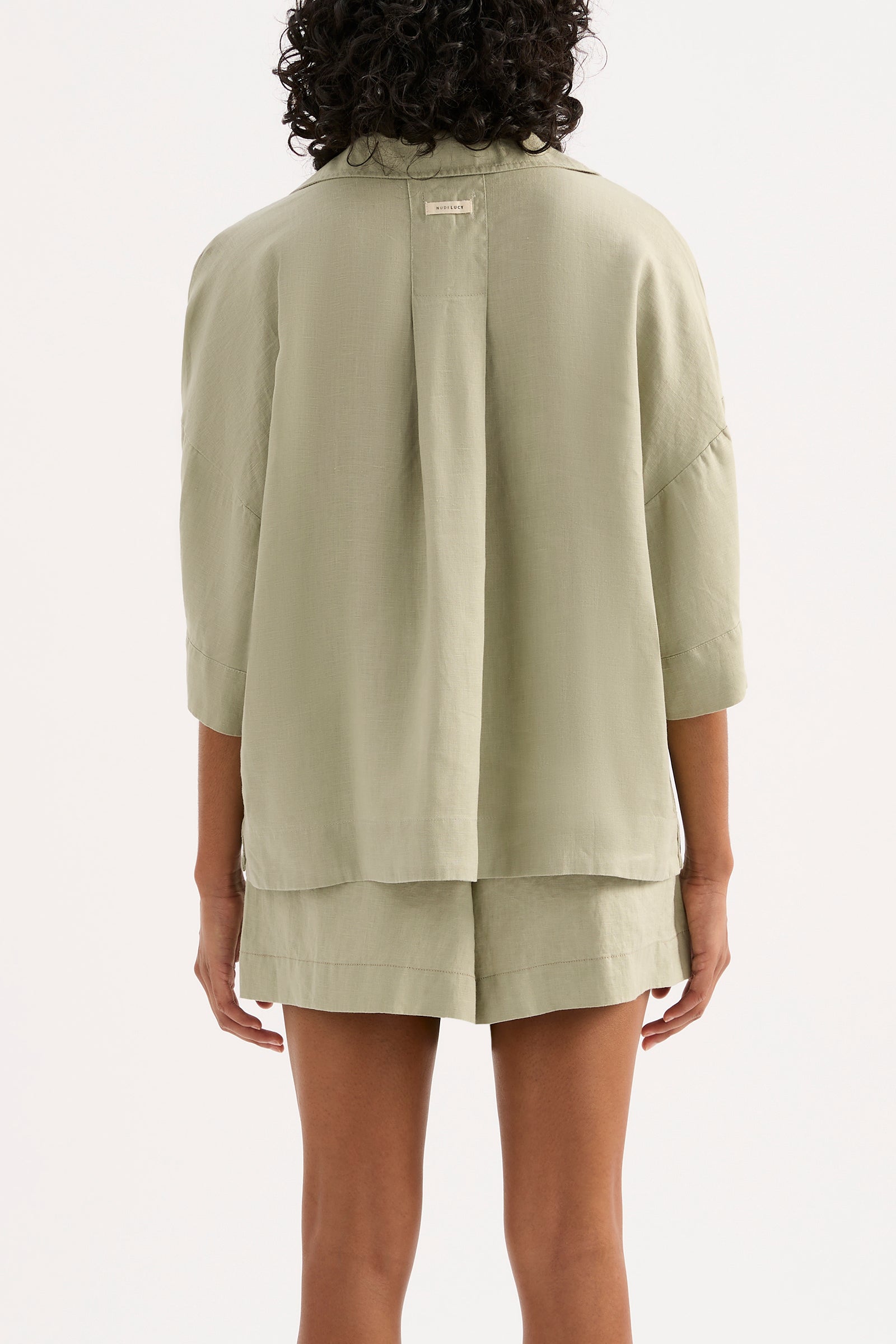 Lounge Linen Shirt Olive 