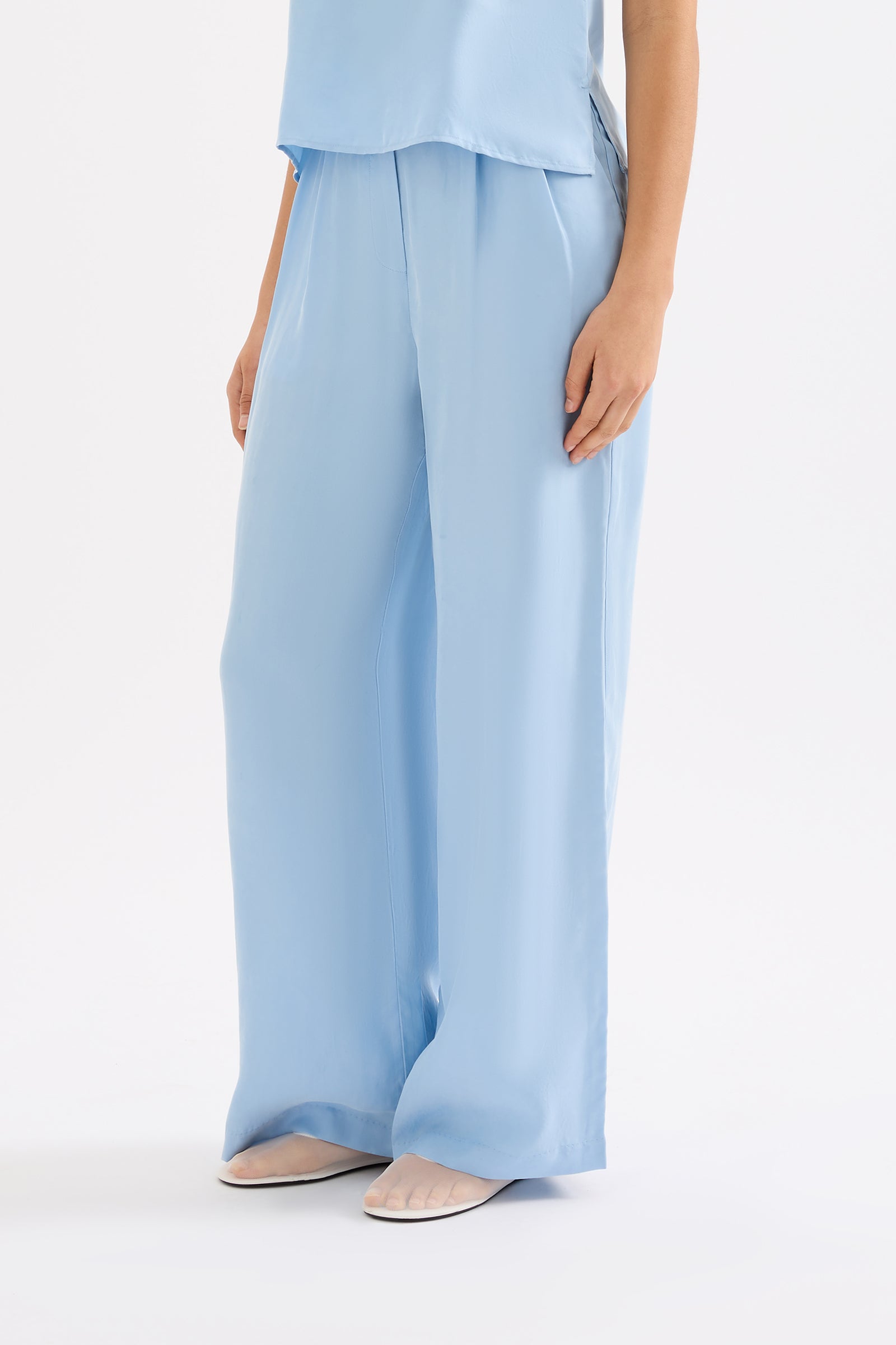 Lea Cupro Pant Lake Blue 