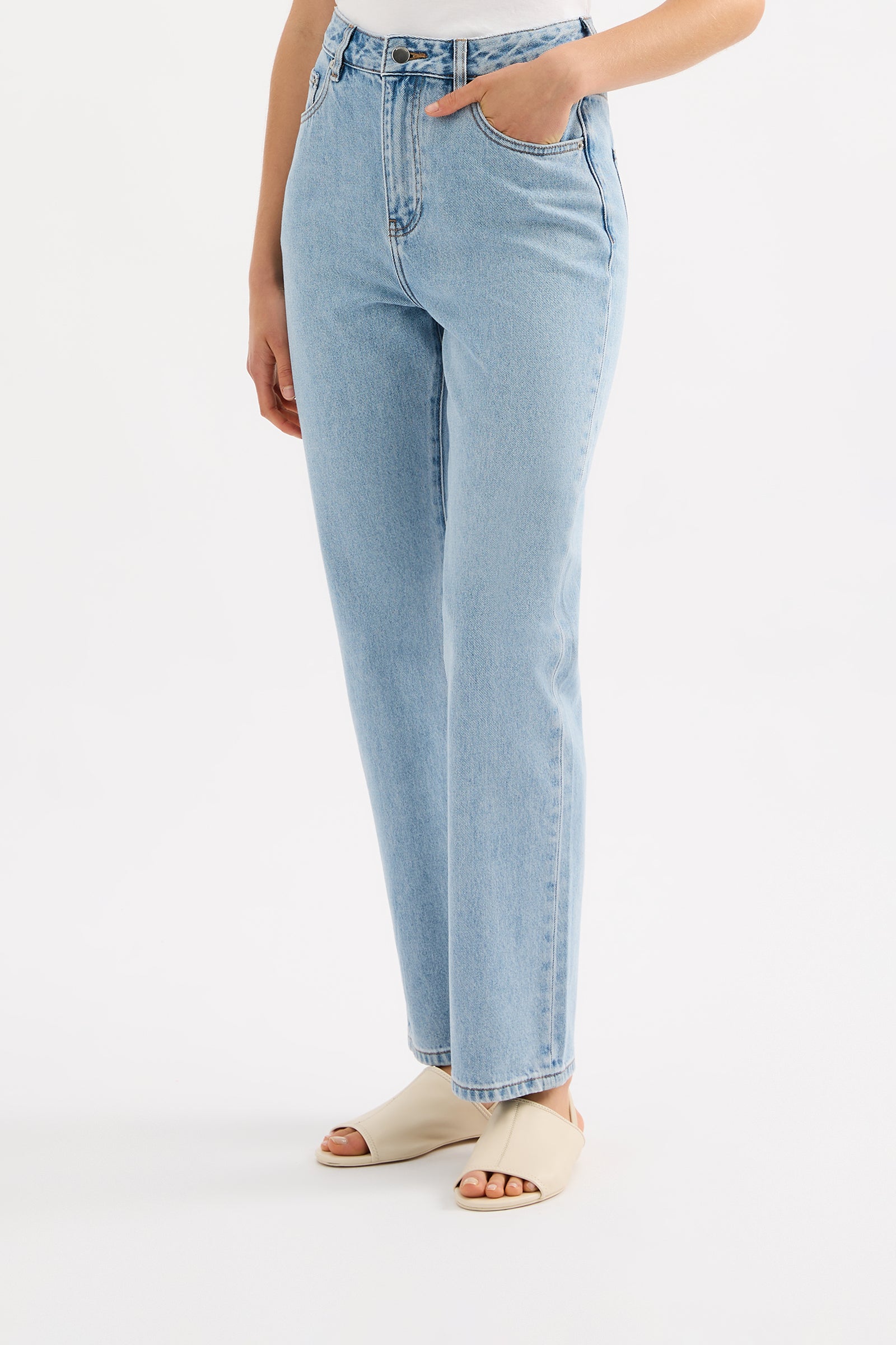 Organic Straight Leg Jean 90s Blue Wash 