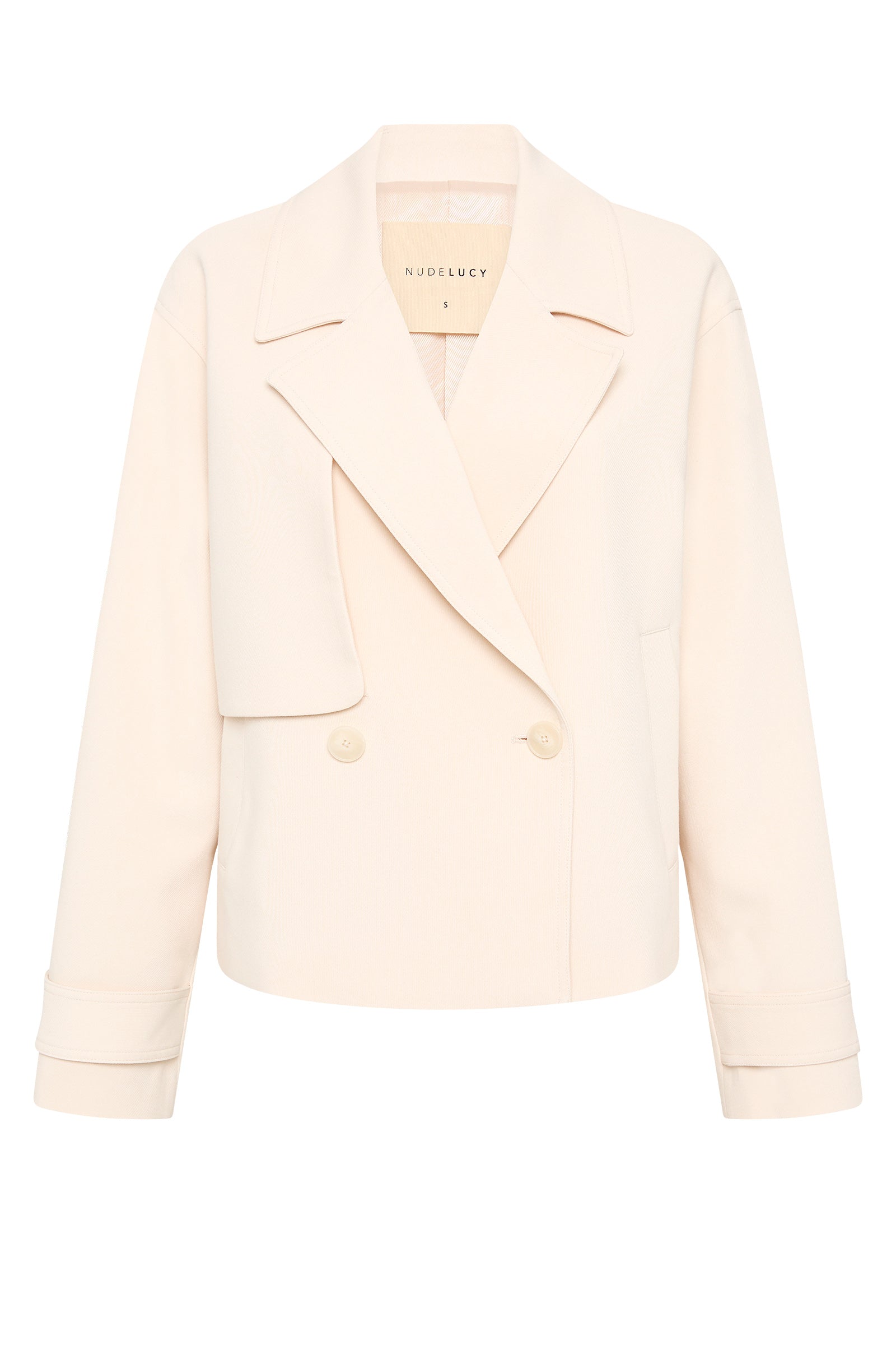 Karson Crop Trench Cream 