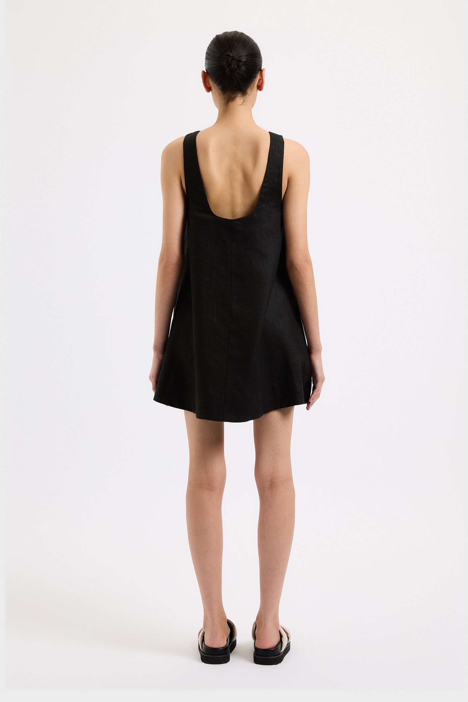 Nemi Linen Dress Black 