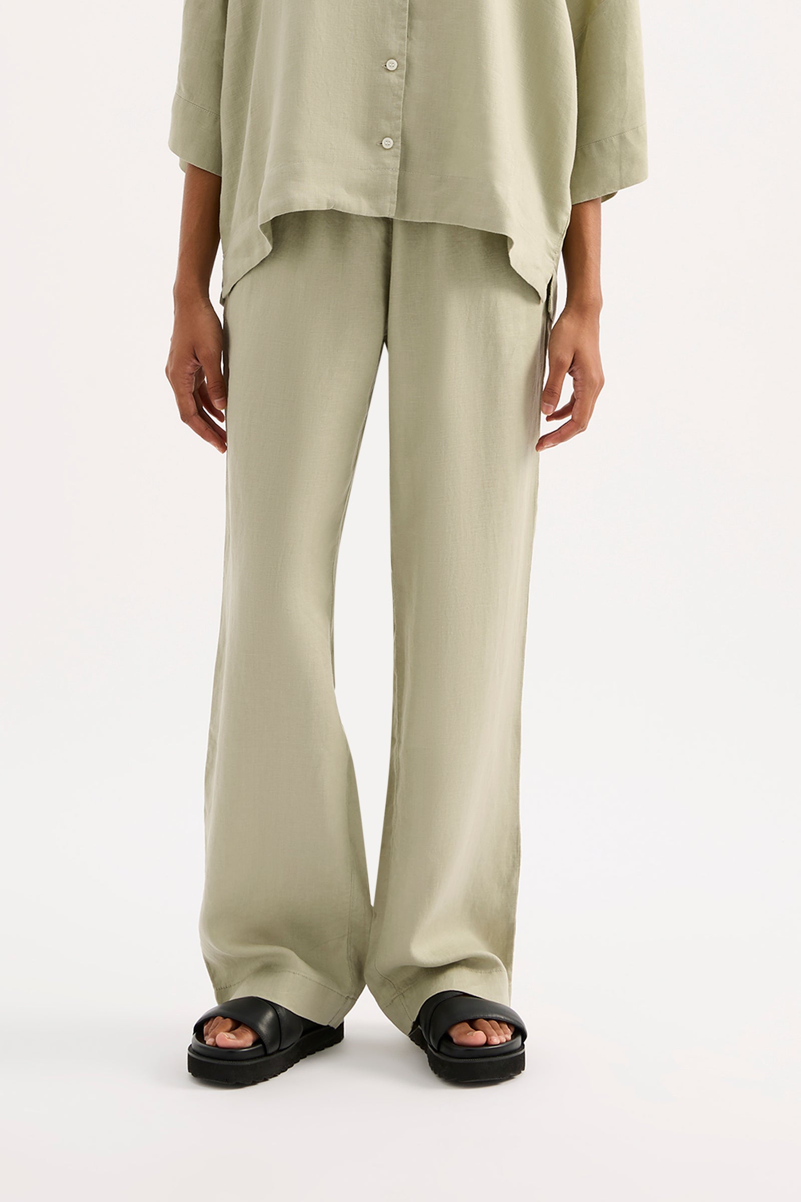 Lounge Linen Pant Olive 