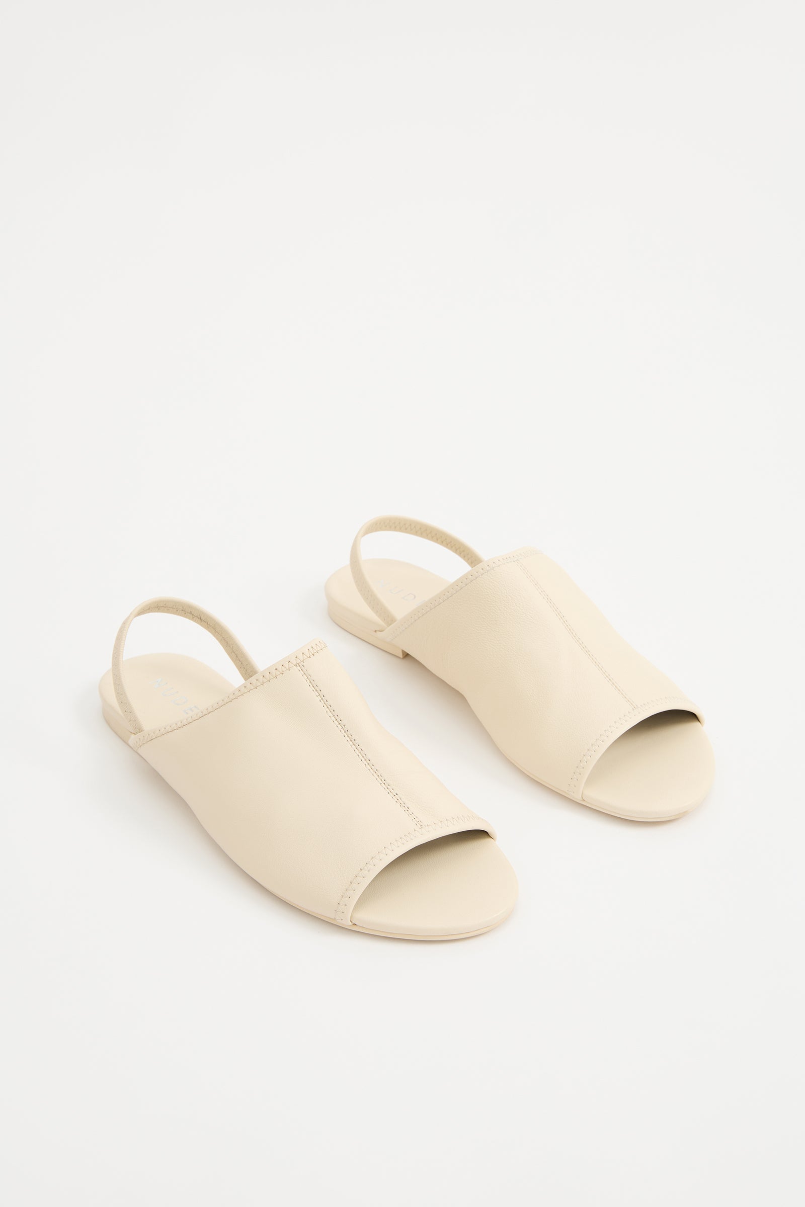 Klein Leather Slingback Sandal Ivory 