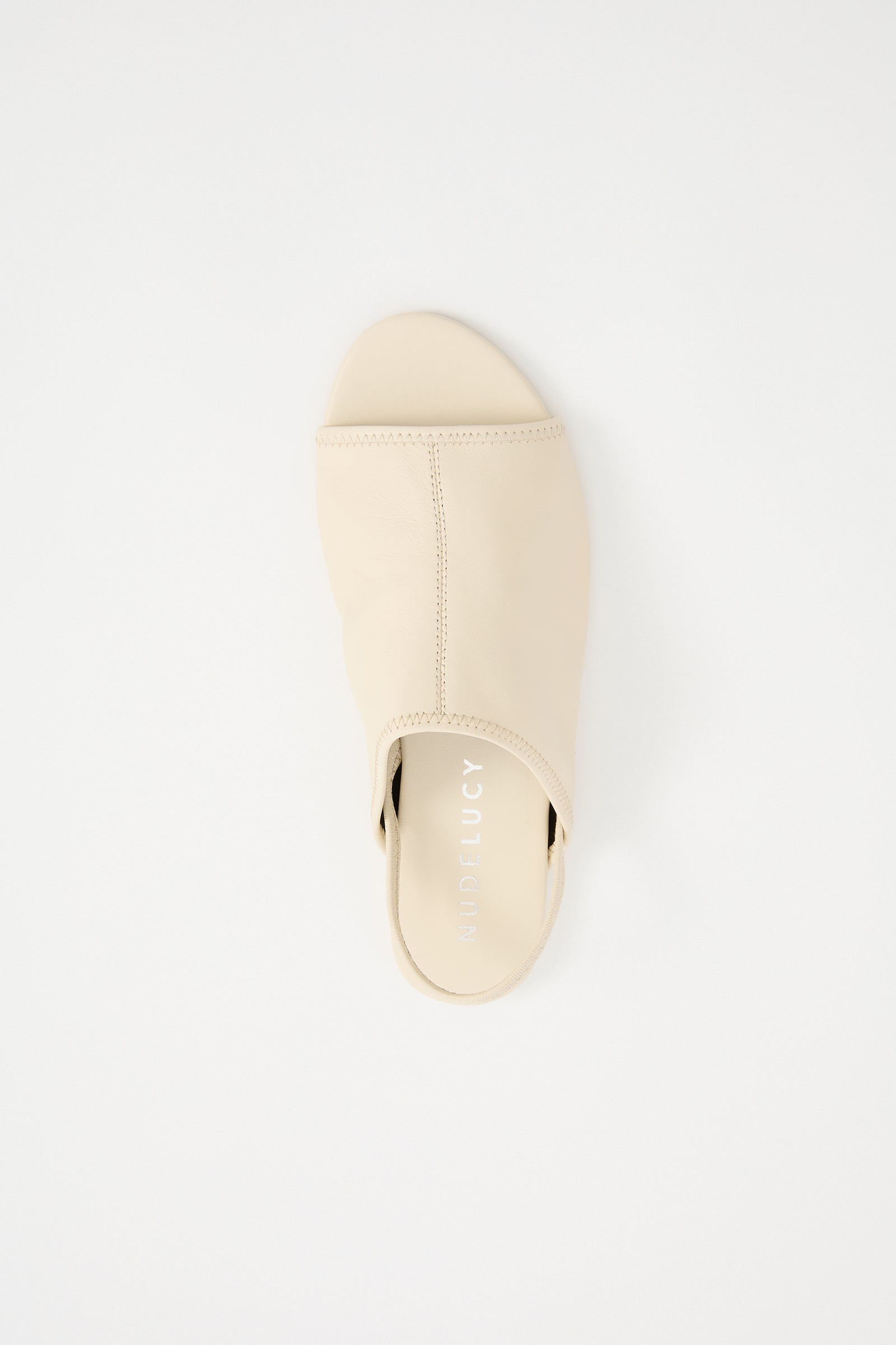 Klein Leather Slingback Sandal Ivory 