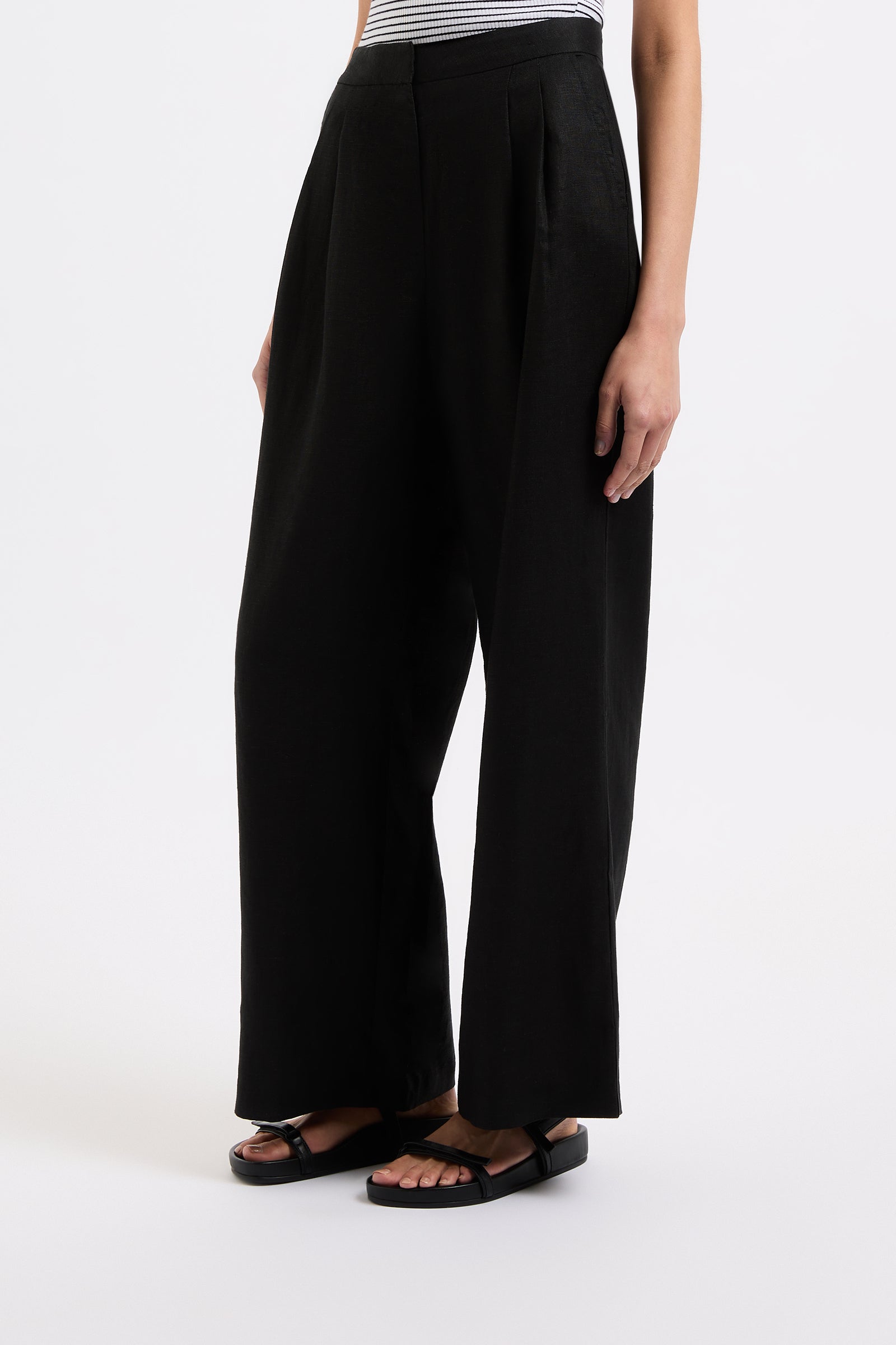 Thilda Linen Pant Black 