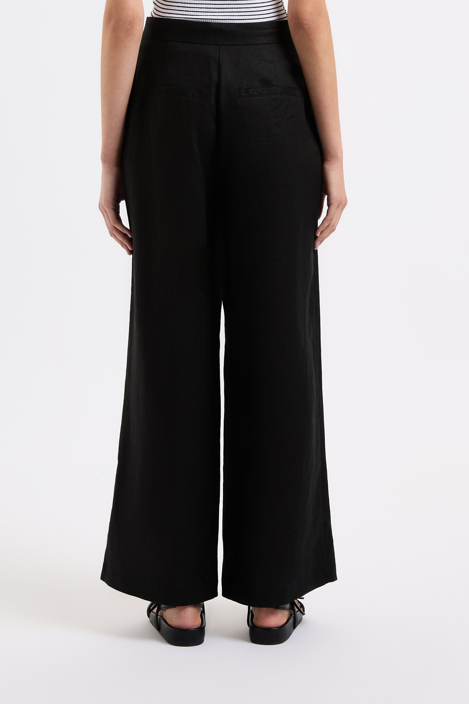 Thilda Linen Pant Black 