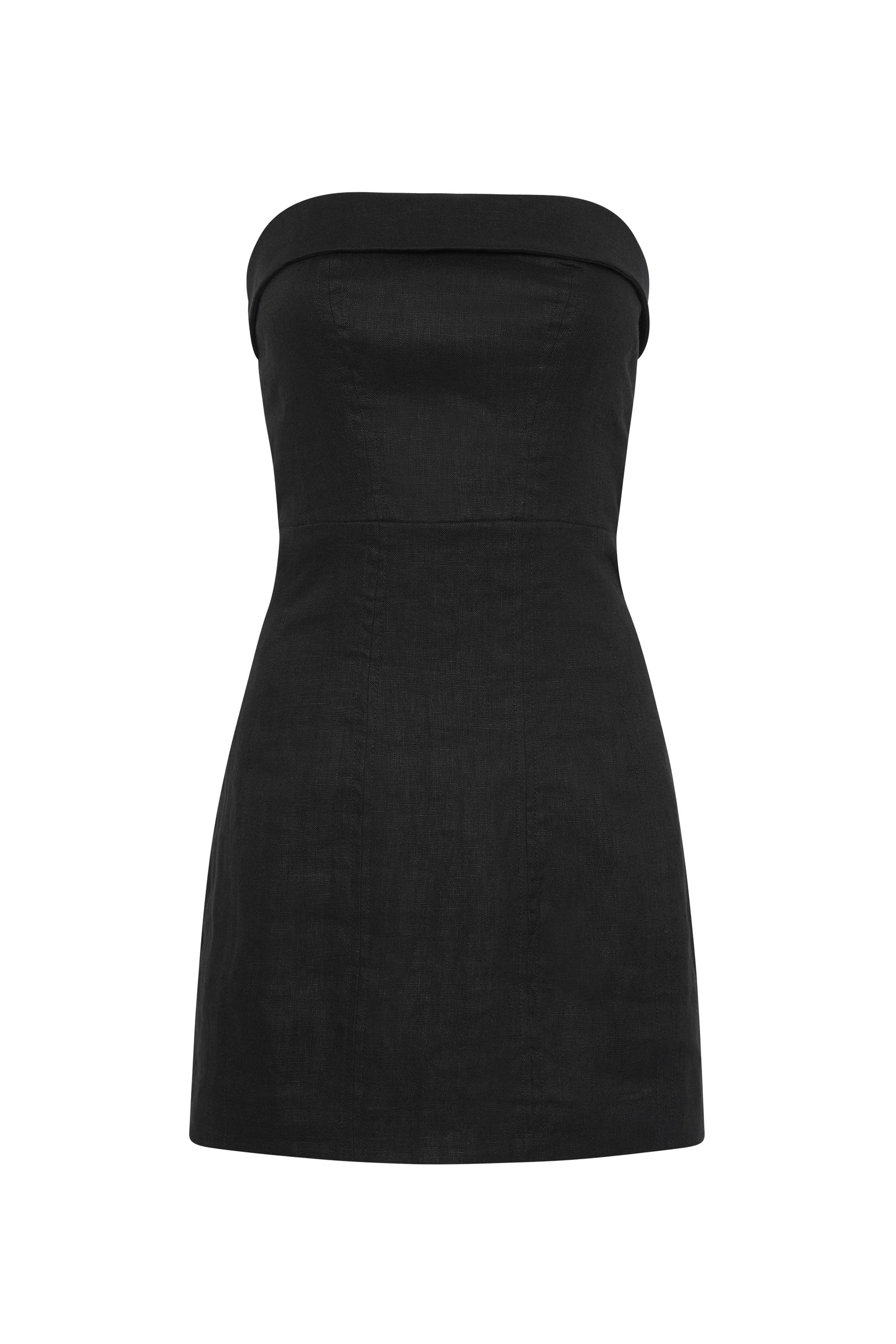 Lyra Linen Dress Black 