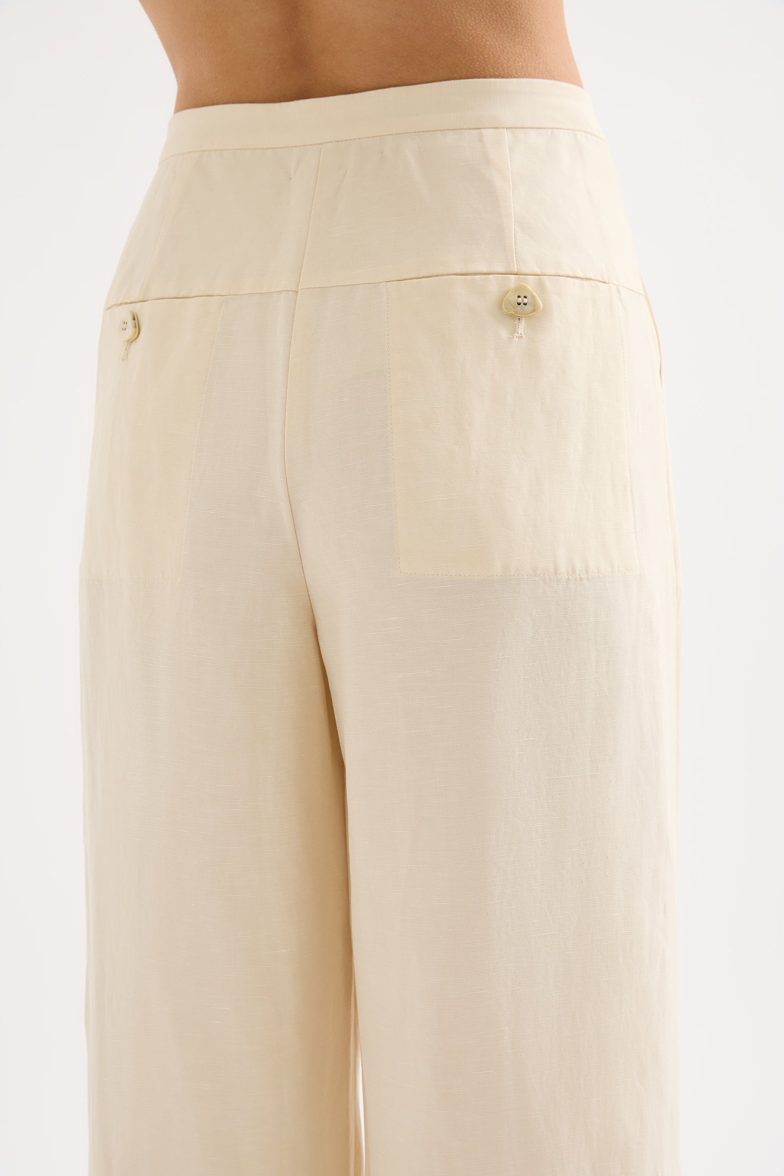 Salma Tailored Pant Buttermilk 