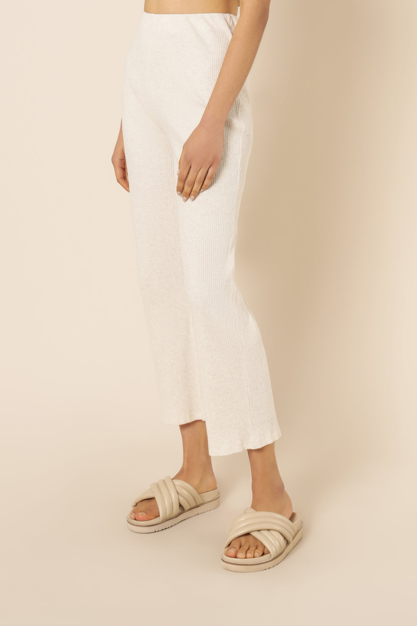 Nude Lucy Nude Ribbed Lounge Culotte Cream Marle Pants 