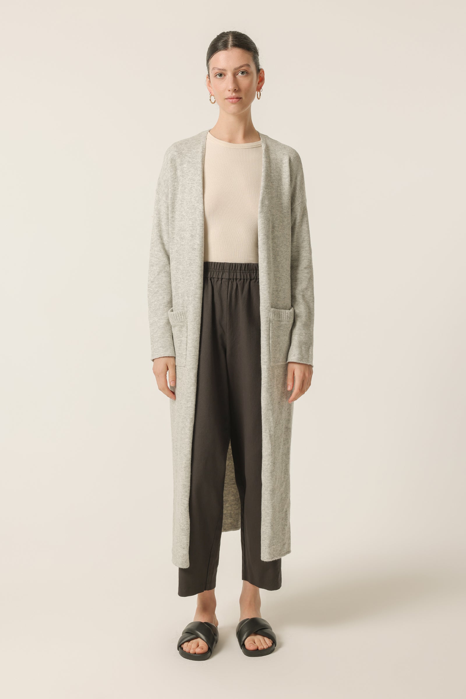 Nude Lucy Logan Knit Cardigan In Grey Marle 