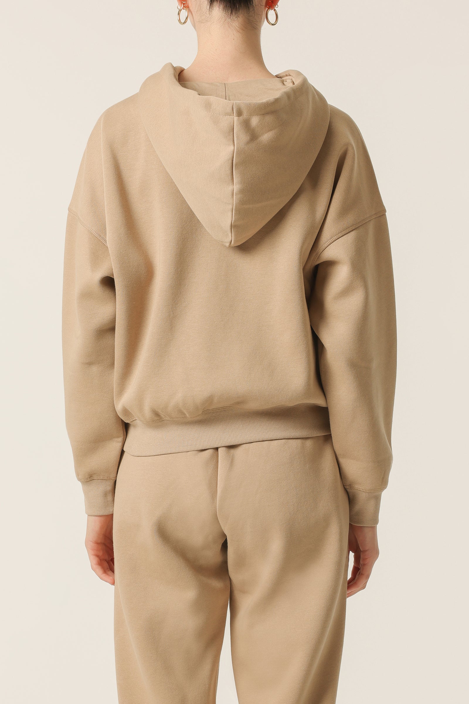 Nude Lucy Carter Classic Hoodie In A Beige Sepia Colour 