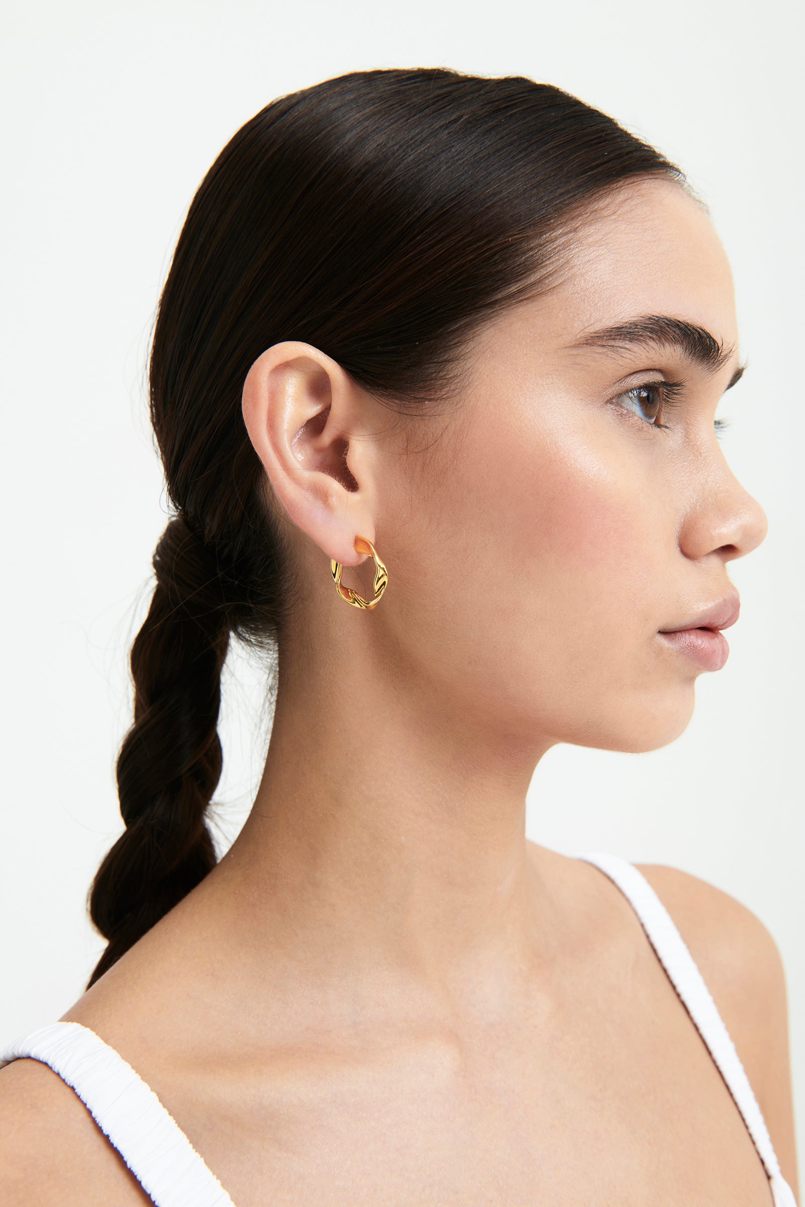 Nude Lucy Amalfi Hoops In Gold 