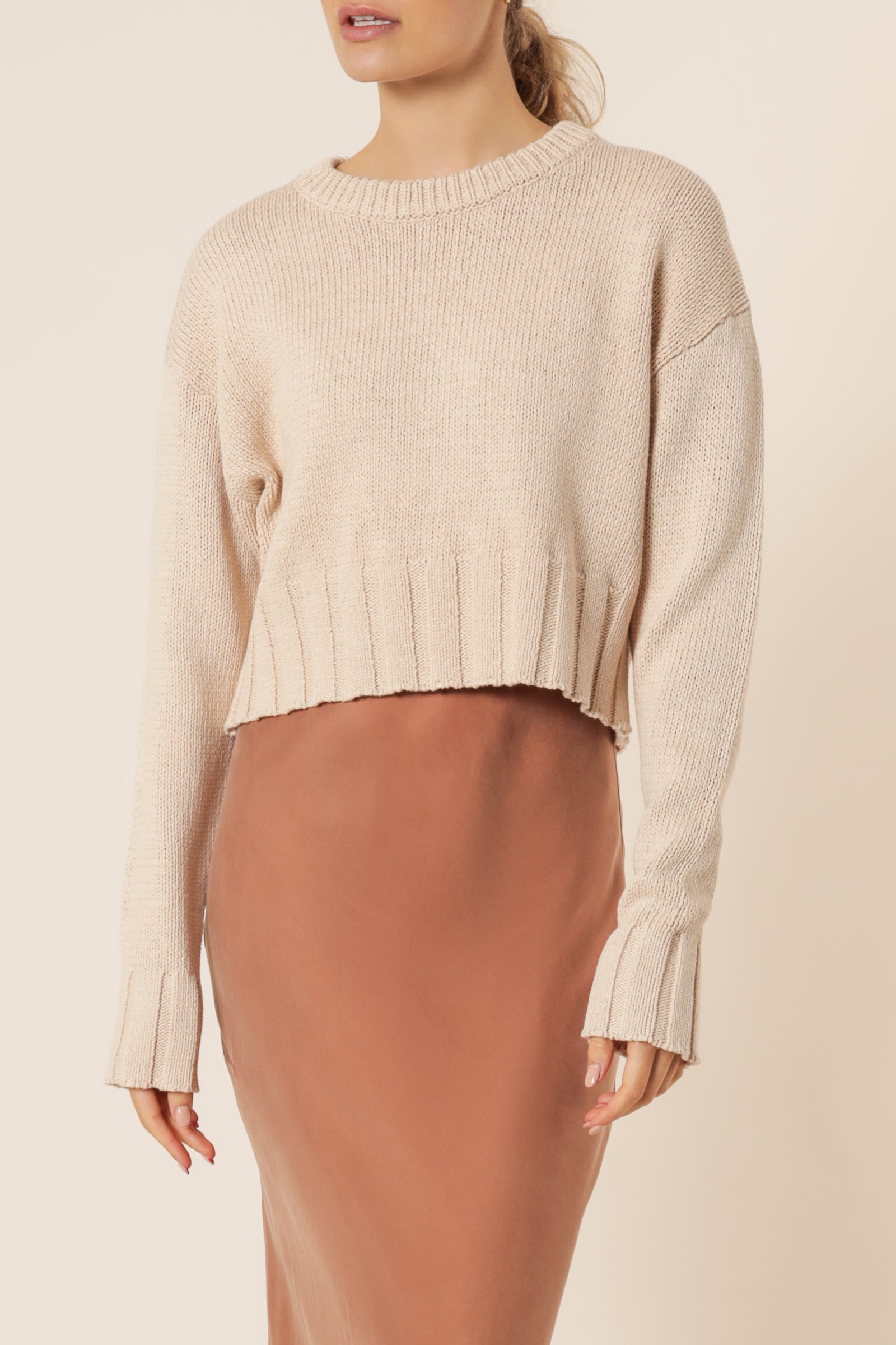 Nude Lucy Rory Knit Jumper Almond Knits 