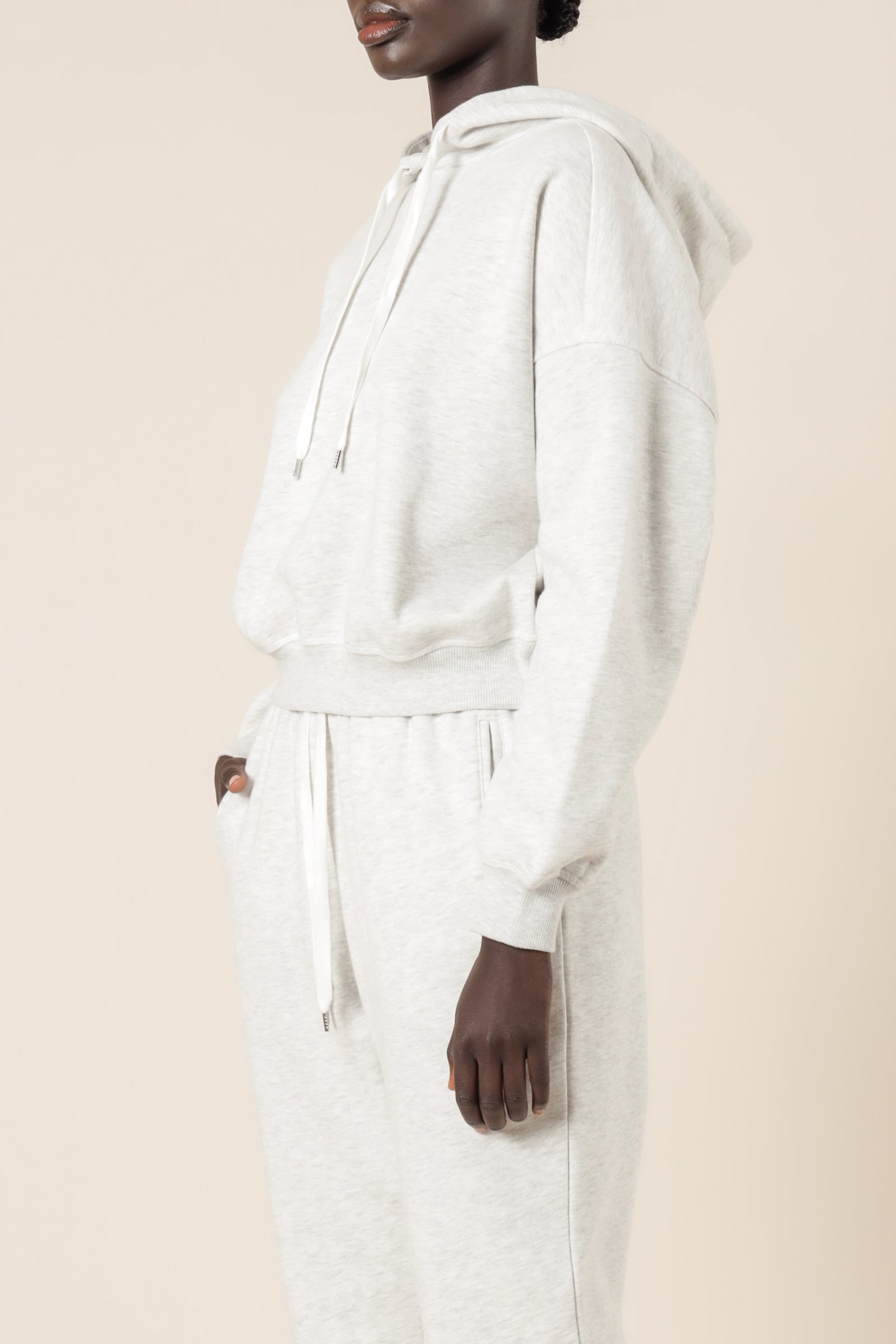 Nude Lucy Carter Classic Hoodie Snow Marle Sweats 