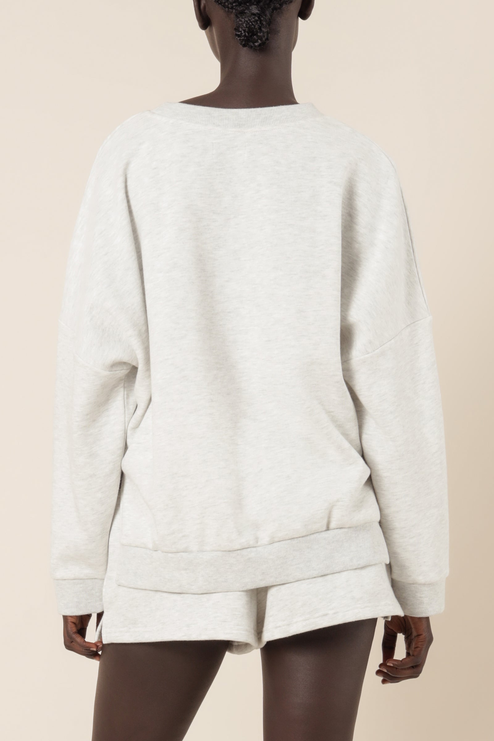 Nude Lucy Carter Classic Oversized Sweat Snow Marle Sweats 