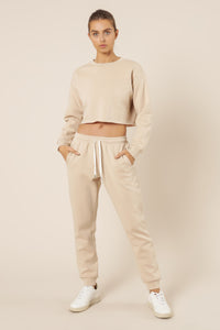 Nude Lucy Carter Classic Crop Sweat Sand  