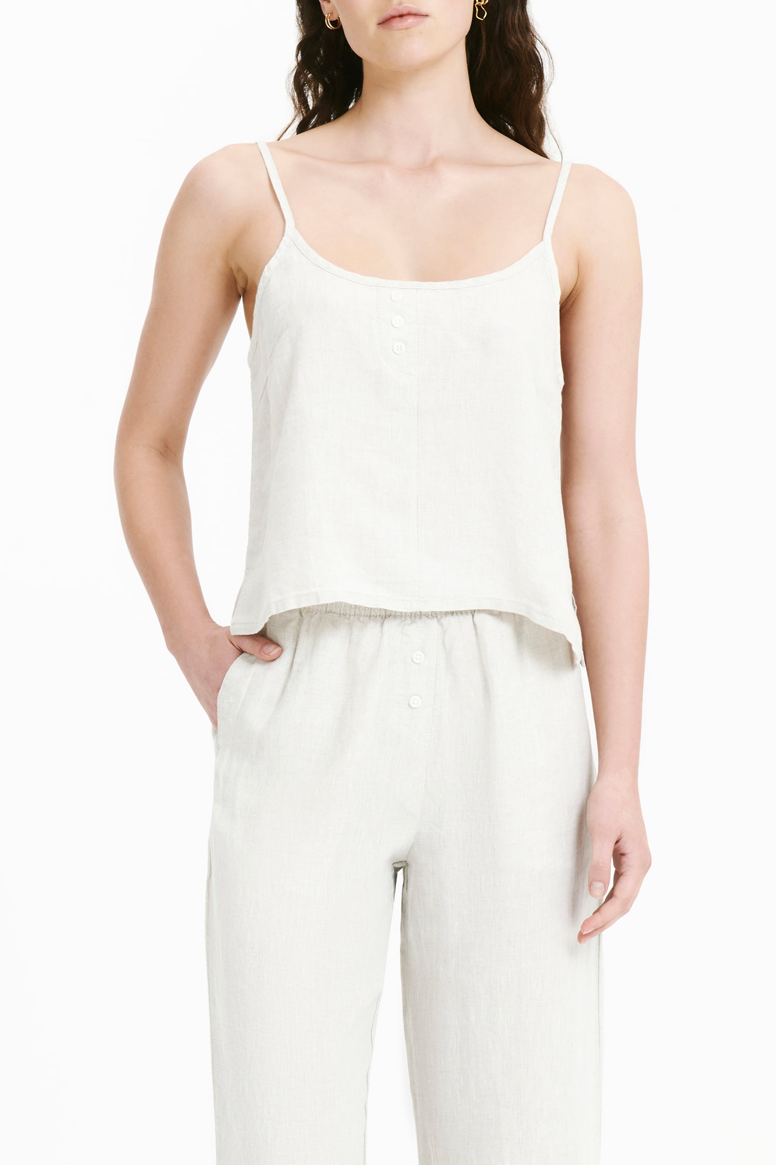 Shop Lounge Linen Cami in Natural