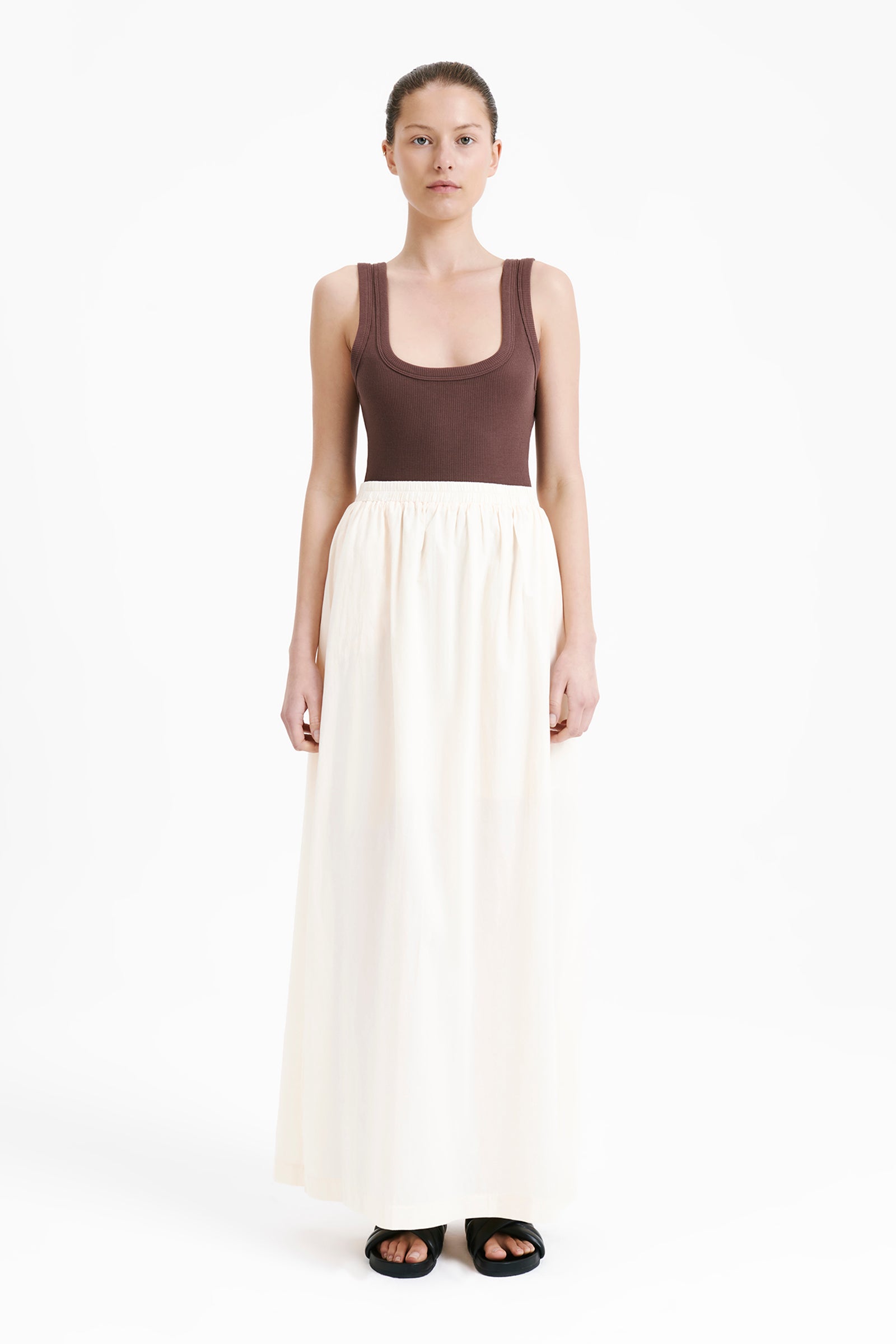 Nude Lucy Hudson Maxi Skirt In White Cloud 