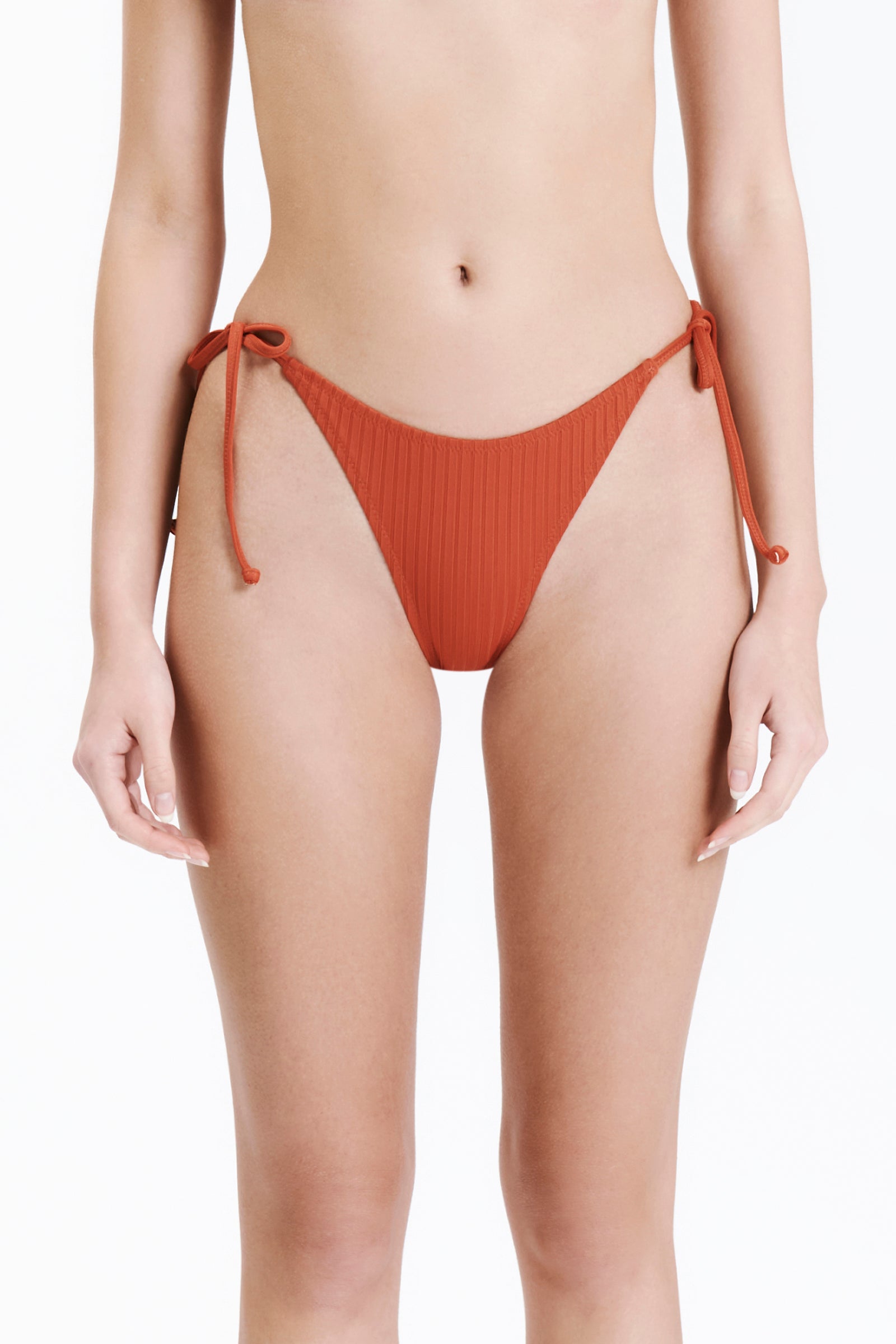 Nude Lucy Classic String Bikini Brief In A Terracotta Rooibos Colour 