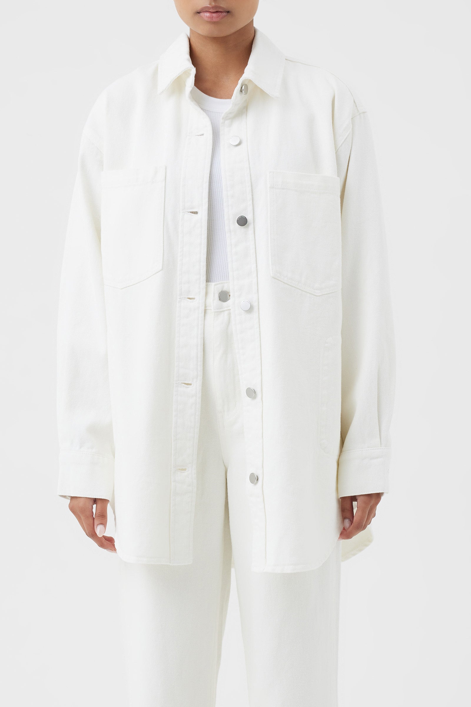 Nude Lucy Noa Denim Jacket In A White Salt Colour 