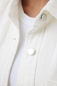 Nude Lucy Noa Denim Jacket In A White Salt Colour