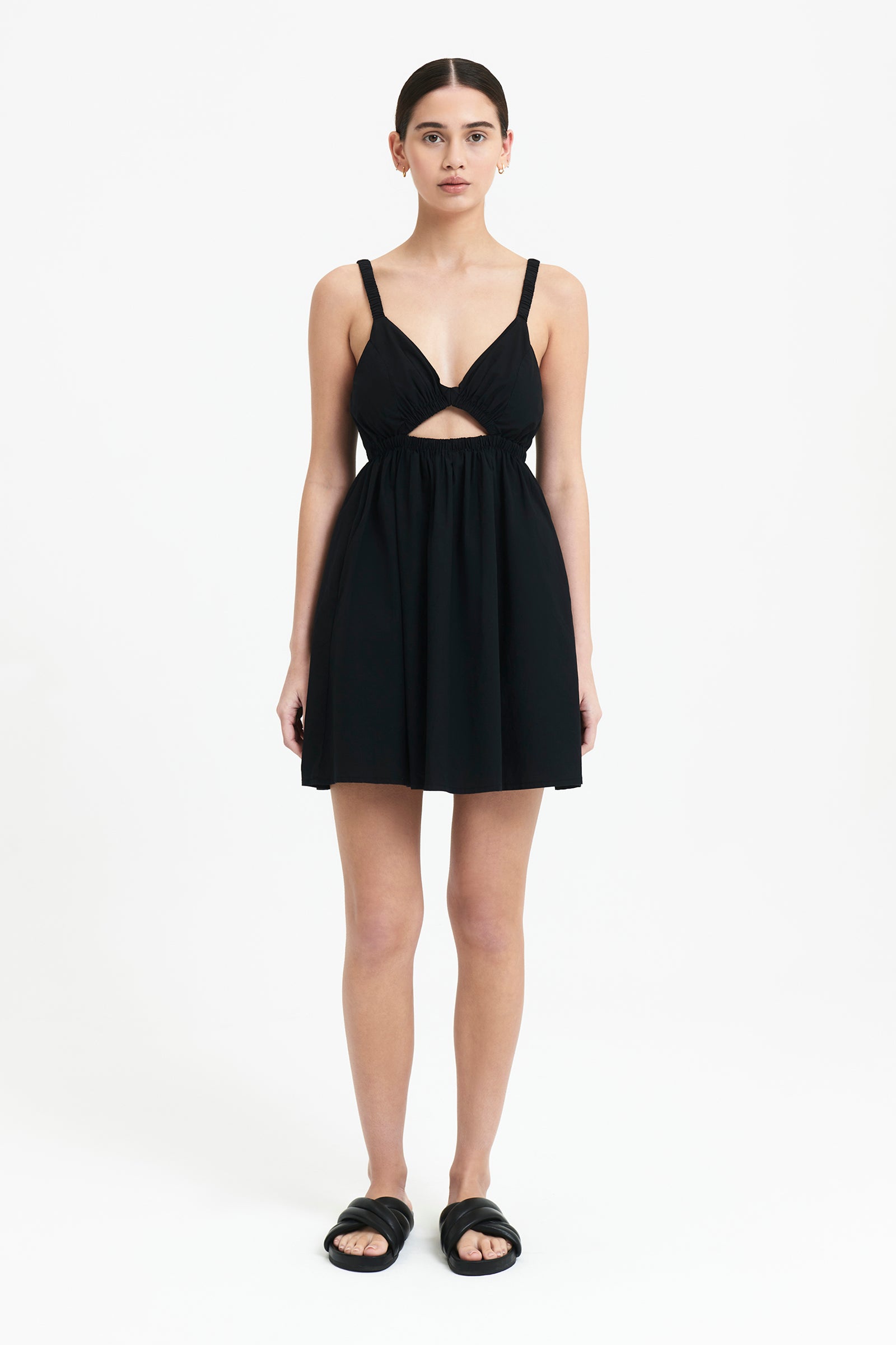 Nude Lucy Iman Mini Dress In Black 