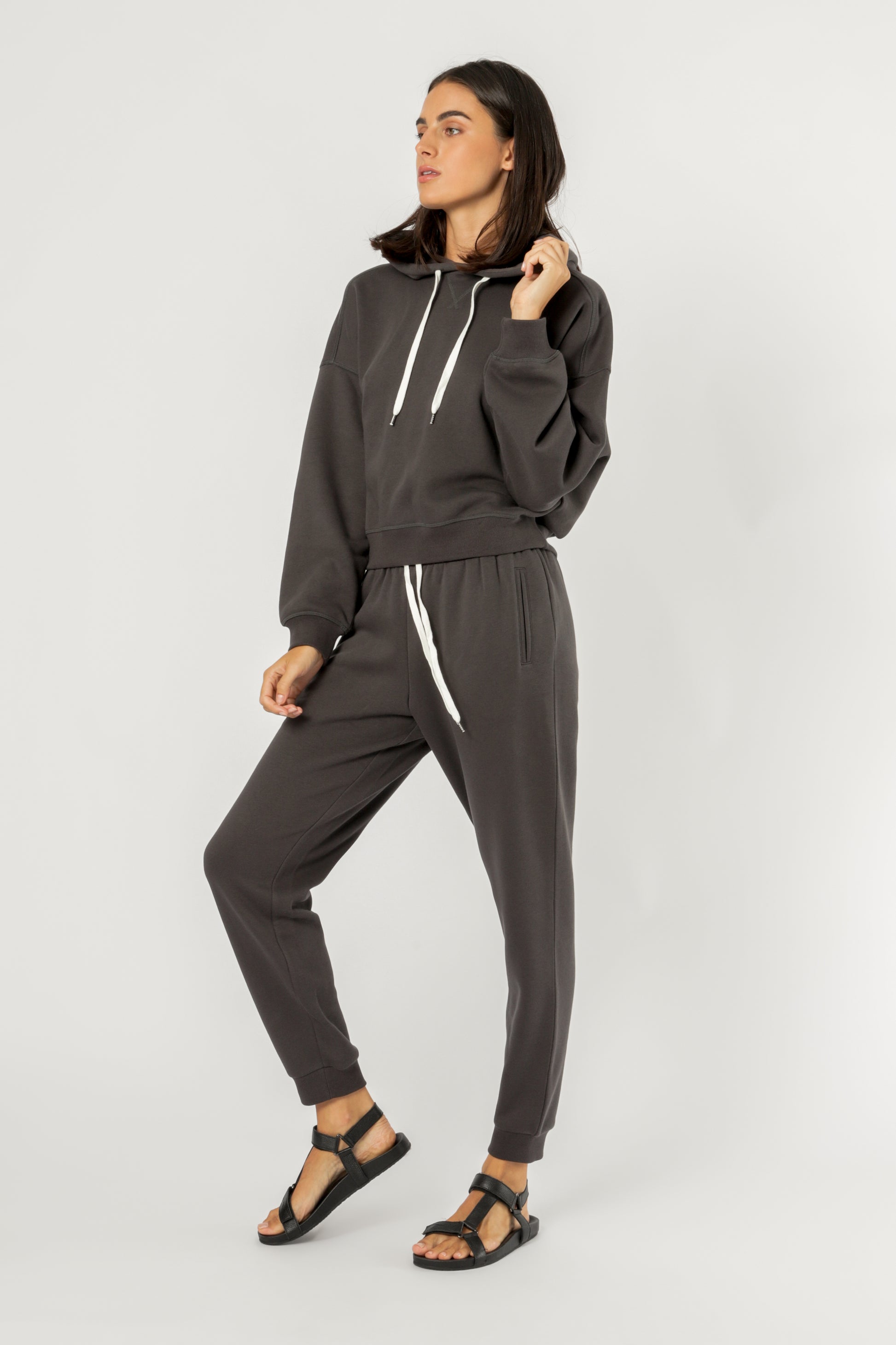 Nude Lucy Carter Classic Hoodie Washed Black Sweats 