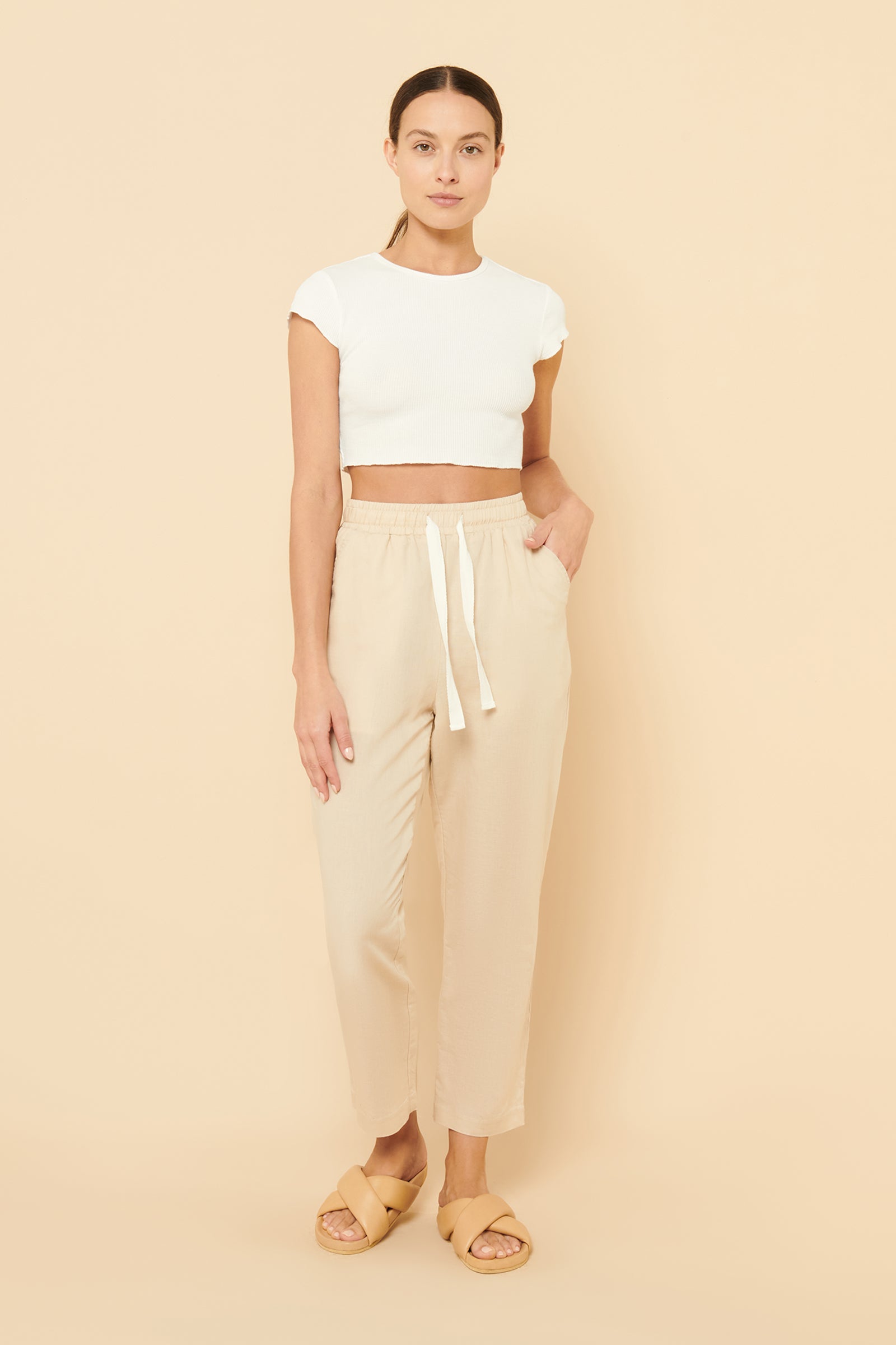 Shop Nude Classic Pant in Sand | Nude Lucy