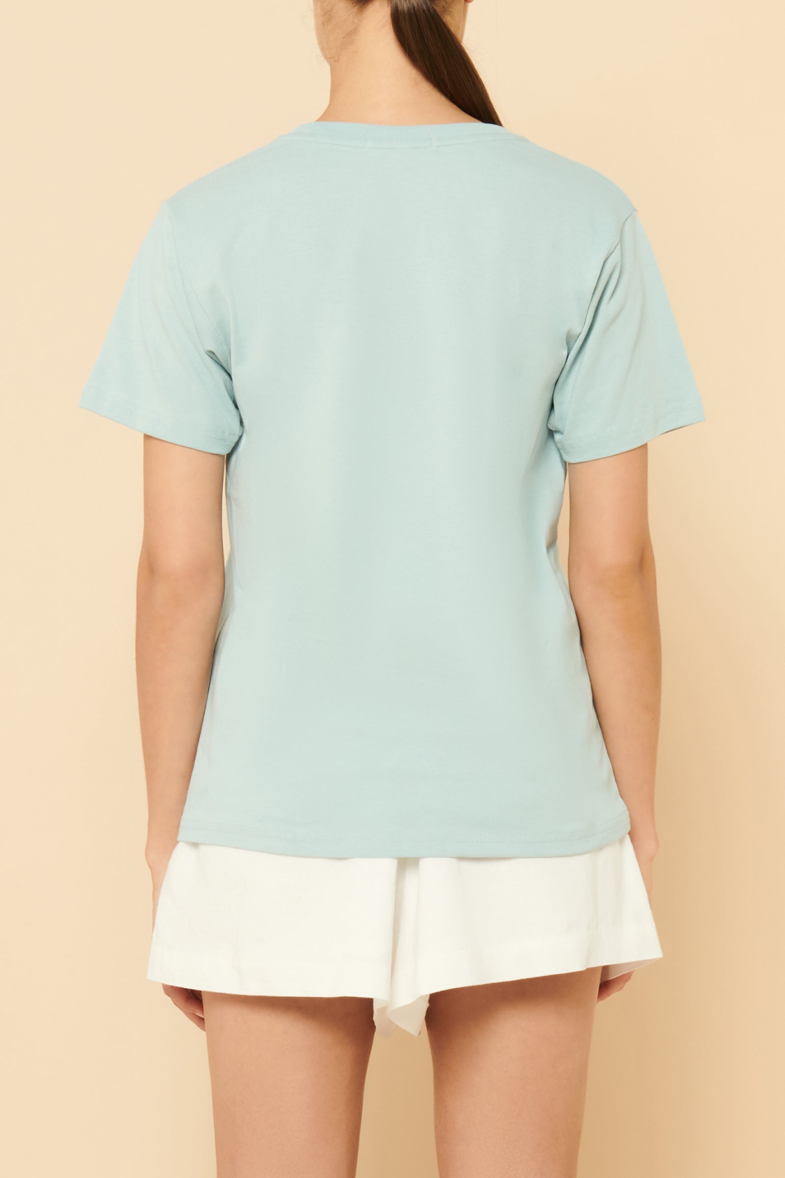 Nude Lucy Nude Organic Heritage Tee In A Blue Lagoon Colour 