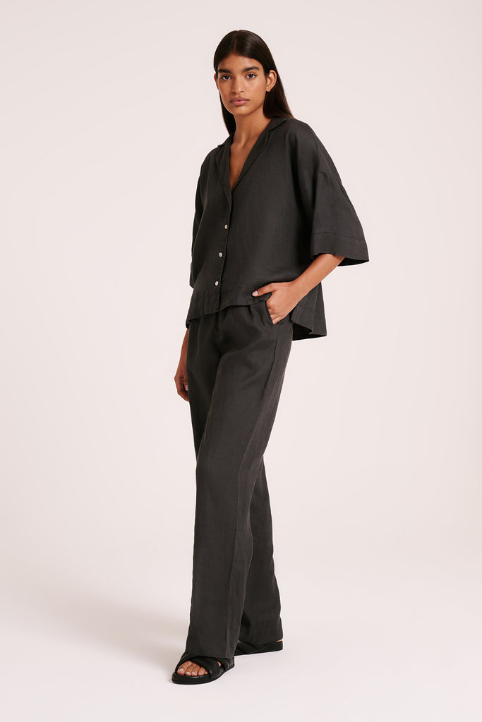 Shop Lounge Linen Pant in Coal | Nude Lucy