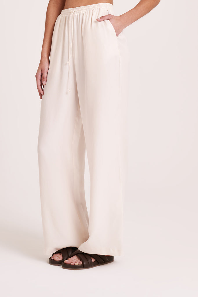 Shop Rika Cupro Pant in Cloud | Nude Lucy