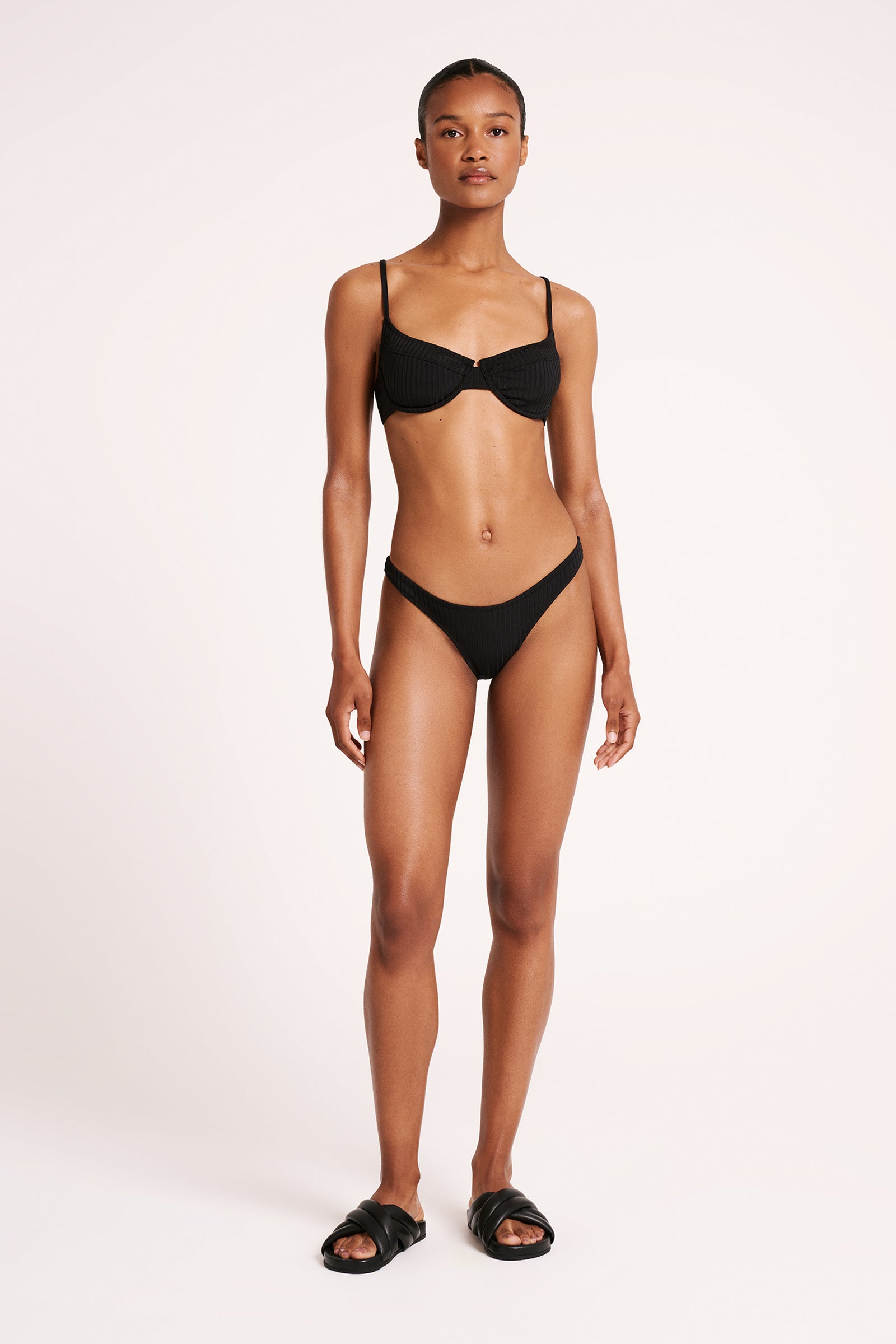 Shop Classic Cheeky Bikini Brief in Black Nude Lucy